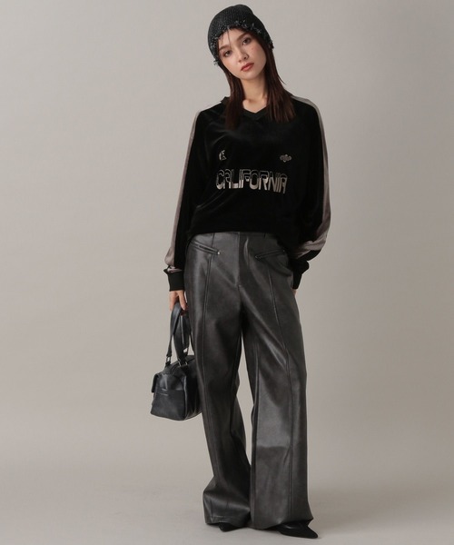 FOREVER 21（フォーエバー トゥエンティーワン）の「【2024FW】ベロアゲームシャツ（Tシャツ/カットソー・レディース・ブラック/ブルー/ブラウン・FREE）」の22枚目の写真