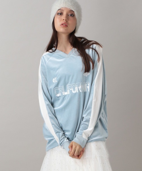 FOREVER 21（フォーエバー トゥエンティーワン）の「【2024FW】ベロアゲームシャツ（Tシャツ/カットソー・レディース・ブラック/ブルー/ブラウン・FREE）」の21枚目の写真