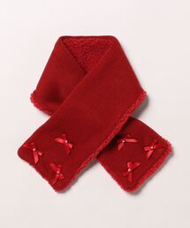 KP DECO（ケーピーデコ）の「パールリボン付きニットマフラー(S～M)（マフラー・キッズ）」
