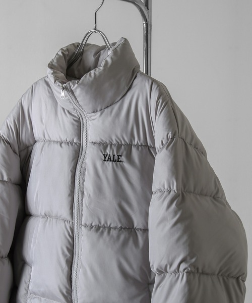 ZIP FIVE（ジップファイブ）の「【YALE】 左胸 ワンポイント ロゴ刺繍 ファイバーダウン ブルゾン ジャケット / アウター（ダウンジャケット/コート・メンズ・チャコール/ホワイト/ブラック/グレー・MEDIUM/LARGE/X-LARGE）」の11枚目の写真
