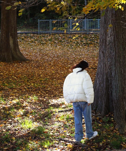 ZIP FIVE（ジップファイブ）の「【YALE】 左胸 ワンポイント ロゴ刺繍 ファイバーダウン ブルゾン ジャケット / アウター（ダウンジャケット/コート・メンズ・チャコール/ホワイト/ブラック/グレー・MEDIUM/LARGE/X-LARGE）」の7枚目の写真