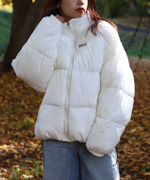 YALE】 左胸 ワンポイント ロゴ刺繍 ファイバーダウン ブルゾン