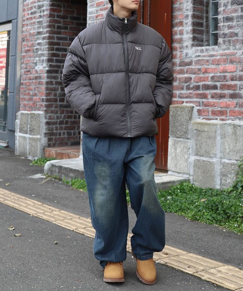 ZIP FIVE（ジップファイブ）の「【YALE】 左胸 ワンポイント ロゴ刺繍 ファイバーダウン ブルゾン ジャケット / アウター（ダウンジャケット/コート・メンズ・チャコール/ホワイト/ブラック/グレー・MEDIUM/LARGE/X-LARGE）」の21枚目の写真