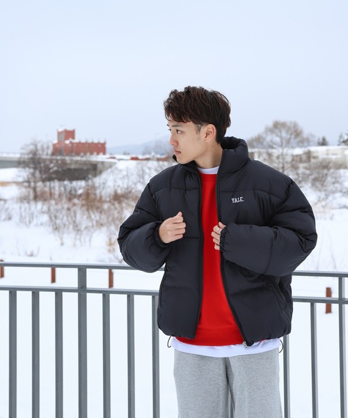 セール】【YALE】 左胸 ワンポイント ロゴ刺繍 ファイバーダウン