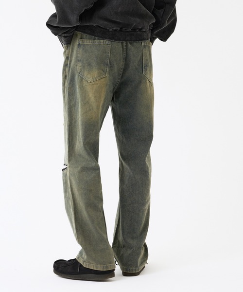 punkish damage denim pants / パンキッシュ ダメージ デニム