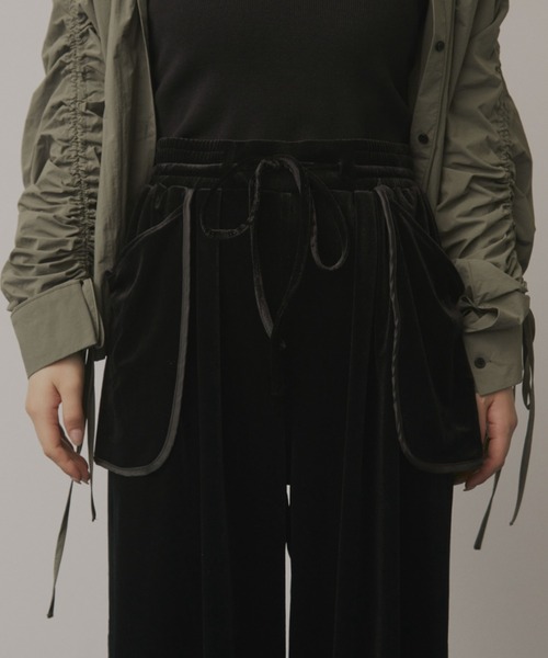 Solace（ソレイス）の「パイピングベロアパンツ（その他パンツ・レディース・ブラック/ブラウン・FREE）」の9枚目の写真
