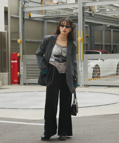 Solace（ソレイス）の「パイピングベロアパンツ（その他パンツ・レディース・ブラック/ブラウン・FREE）」の11枚目の写真