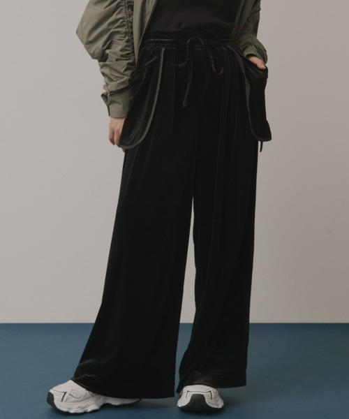 Solace（ソレイス）の「パイピングベロアパンツ（その他パンツ・レディース・ブラック/ブラウン・FREE）」の14枚目の写真