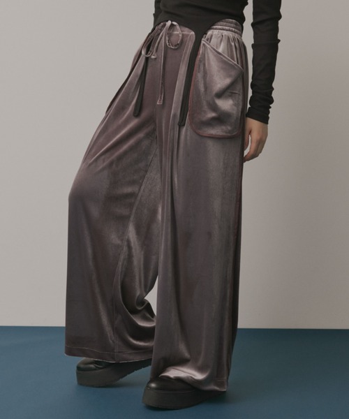 Solace（ソレイス）の「パイピングベロアパンツ（その他パンツ・レディース・ブラック/ブラウン・FREE）」の15枚目の写真