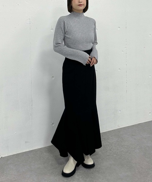 archives（アルシーヴ）の「モチモチリブニット（ニット/セーター・レディース・レッド/グレー/ブルー/アイボリー/ブラック・MEDIUM）」の14枚目の写真