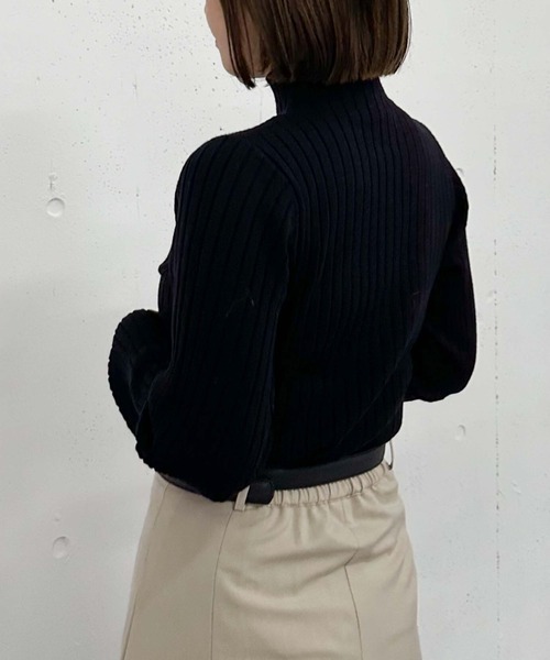 archives（アルシーヴ）の「モチモチリブニット（ニット/セーター・レディース・レッド/グレー/ブルー/アイボリー/ブラック・MEDIUM）」の17枚目の写真