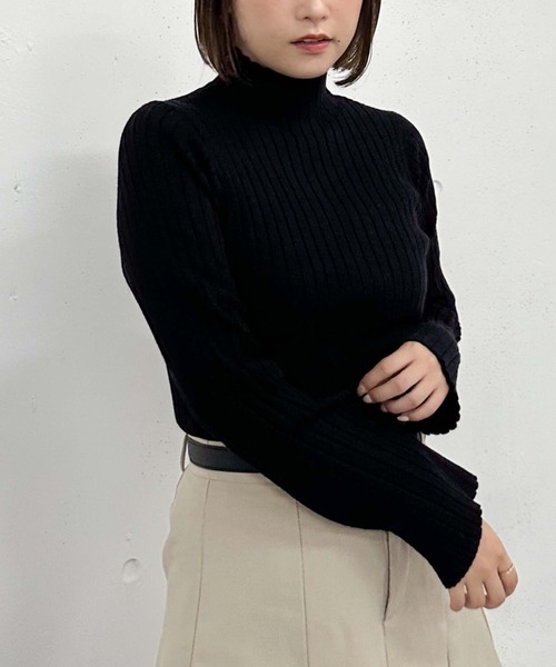 archives（アルシーヴ）の「モチモチリブニット（ニット/セーター・レディース・レッド/グレー/ブルー/アイボリー/ブラック・MEDIUM）」の15枚目の写真