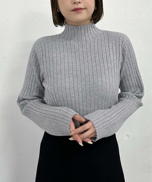 archives（アルシーヴ）の「モチモチリブニット（ニット/セーター・レディース・レッド/グレー/ブルー/アイボリー/ブラック・MEDIUM）」の10枚目の写真