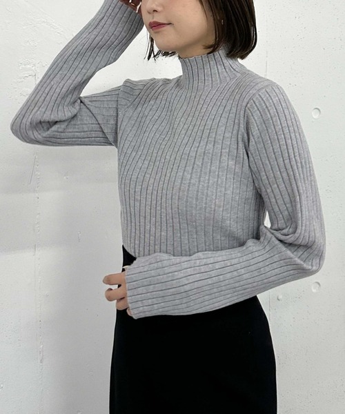 archives（アルシーヴ）の「モチモチリブニット（ニット/セーター・レディース・レッド/グレー/ブルー/アイボリー/ブラック・MEDIUM）」の11枚目の写真