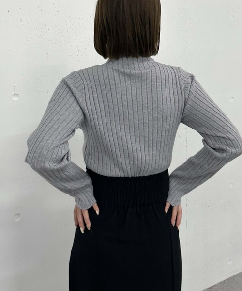 archives（アルシーヴ）の「モチモチリブニット（ニット/セーター・レディース・レッド/グレー/ブルー/アイボリー/ブラック・MEDIUM）」の12枚目の写真