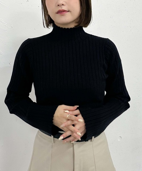 archives（アルシーヴ）の「モチモチリブニット（ニット/セーター・レディース・レッド/グレー/ブルー/アイボリー/ブラック・MEDIUM）」の16枚目の写真