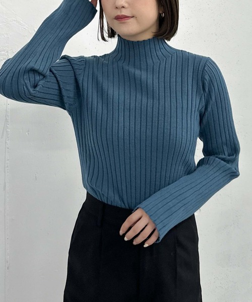 archives（アルシーヴ）の「モチモチリブニット（ニット/セーター・レディース・レッド/グレー/ブルー/アイボリー/ブラック・MEDIUM）」の21枚目の写真