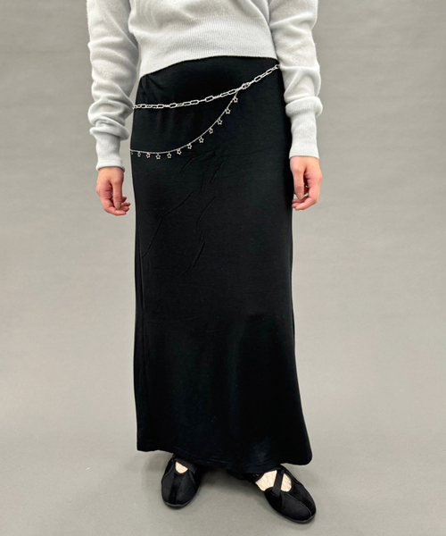 EDIT. FOR LULU(エディットフォールル)の「【Foundry Mews/ファウンドリー ミューズ】Bella stretch maxi skirt(スカート・レディース・ブラック・FREE)」の1枚目の写真
