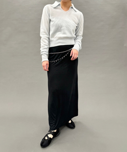 EDIT. FOR LULU(エディットフォールル)の「【Foundry Mews/ファウンドリー ミューズ】Bella stretch maxi skirt(スカート・レディース・ブラック・FREE)」の3枚目の写真