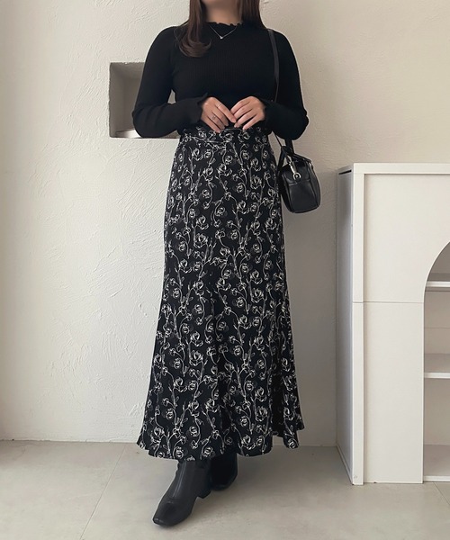 フリルネックリブニット【ZOZOTOWN限定アイテム】（ニット/セーター