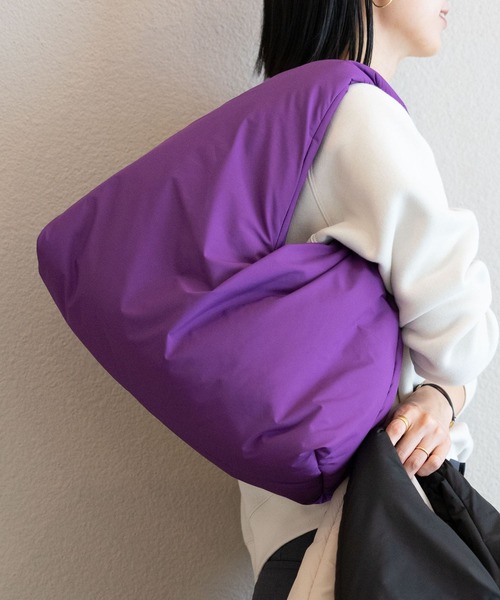 BARNYARDSTORM(バンヤードストーム)の「BARNYARDSTORM / トライアングルパフBAG(トートバッグ・レディース・キナリ/パープル/ブラック・FREE)」の10枚目の写真