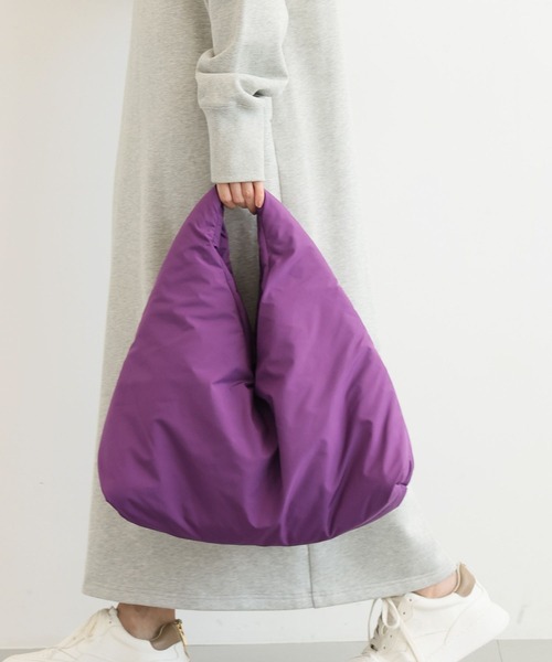 BARNYARDSTORM(バンヤードストーム)の「BARNYARDSTORM / トライアングルパフBAG(トートバッグ・レディース・キナリ/パープル/ブラック・FREE)」の14枚目の写真