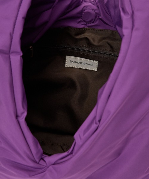BARNYARDSTORM(バンヤードストーム)の「BARNYARDSTORM / トライアングルパフBAG(トートバッグ・レディース・キナリ/パープル/ブラック・FREE)」の6枚目の写真