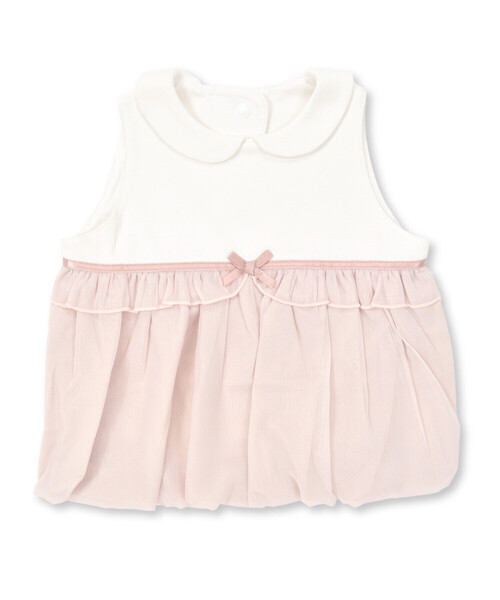 SLAP SLIP BABY（スラップスリップベビー）の「襟付きシフォンバルーンドレススタイ【専用ケース付き】（ベビーギフト・キッズ・ピンク/オフホワイト・FREE）」の2枚目の写真