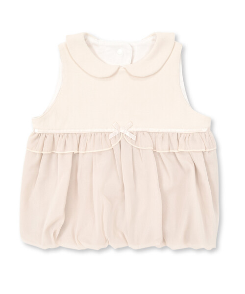 SLAP SLIP BABY（スラップスリップベビー）の「襟付きシフォンバルーンドレススタイ【専用ケース付き】（ベビーギフト・キッズ・ピンク/オフホワイト・FREE）」の4枚目の写真