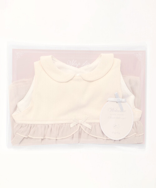 SLAP SLIP BABY（スラップスリップベビー）の「襟付きシフォンバルーンドレススタイ【専用ケース付き】（ベビーギフト・キッズ・ピンク/オフホワイト・FREE）」の10枚目の写真