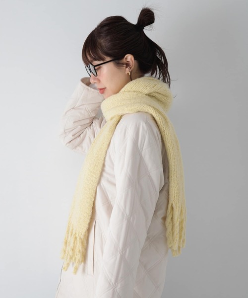 URBAN RESEARCH Sonny Label（アーバンリサーチサニーレーベル）の「ブークレラッセルマフラー（マフラー・レディース・ブルー/グレー/イエロー・ONE）」の3枚目の写真