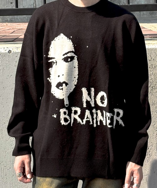 Bling Leads(ブリングリーズ)の「★Bling Leads★JQDクル-★Nニット(ニット/セーター・メンズ・グレー/ブラック・LARGE/MEDIUM)」の14枚目の写真