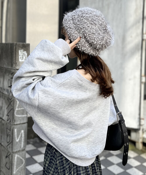 w closet(ダブルクローゼット)の「【4色展開】つぶつぶニット帽(キャップ・レディース・グレー/ブルー/アイボリー/ピンク・FREE)」の3枚目の写真