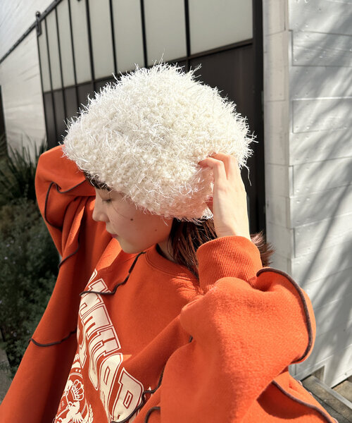 w closet(ダブルクローゼット)の「【4色展開】つぶつぶニット帽(キャップ・レディース・グレー/ブルー/アイボリー/ピンク・FREE)」の2枚目の写真