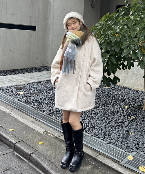 w closet(ダブルクローゼット)の「【4色展開】つぶつぶニット帽(キャップ・レディース・グレー/ブルー/アイボリー/ピンク・FREE)」の8枚目の写真