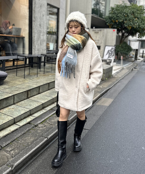 w closet(ダブルクローゼット)の「【4色展開】つぶつぶニット帽(キャップ・レディース・グレー/ブルー/アイボリー/ピンク・FREE)」の9枚目の写真