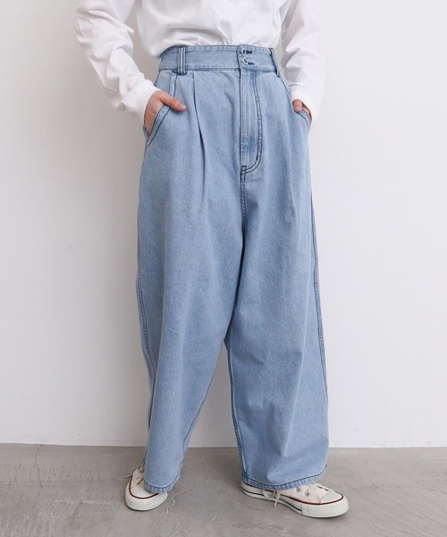 l'atelier du savon アトリエドゥサボン ちょいまるデニムパンツ l'atelier du savon（アトリエドサボン）の「ちょいまるデニムパンツ