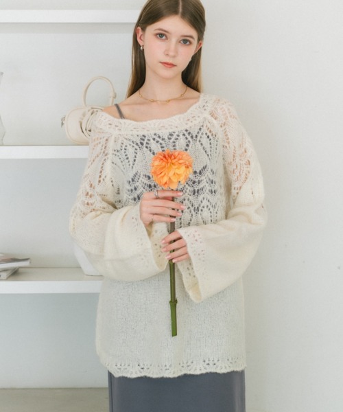 ♡新品未使用タグ付き♡レースカラーノースリニット♡BLK♡ SNIDEL (セール60%OFF) Snidel / スナイデル レースカラー