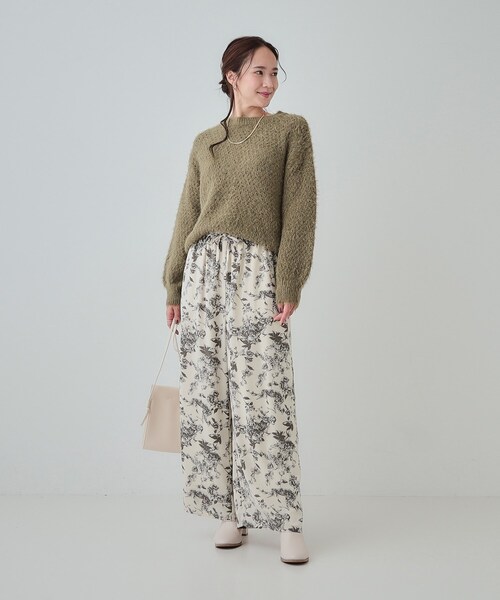 Cutie Blonde（キューティーブロンド）の「◆【あったか】裏フリース 柄アソートイージーパンツ（その他パンツ・レディース・ブラック/アイボリー系6/ブラック系/ブラウン系その他5・04/03/02/01）」の11枚目の写真