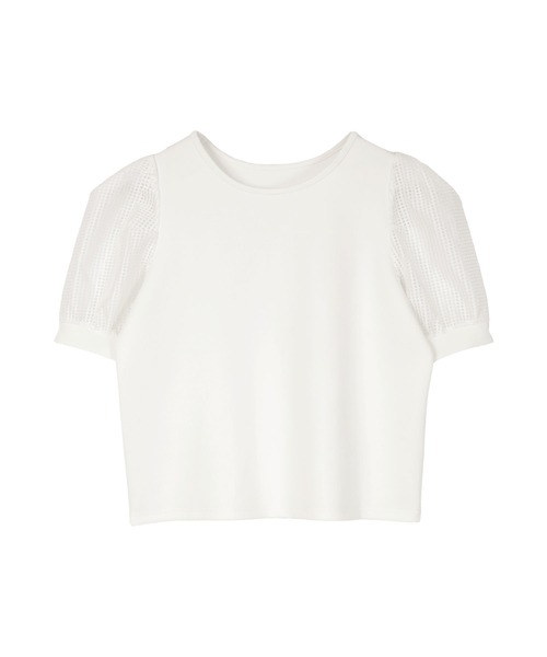 UR'S(ユアーズ)の「パフスリーブドッキングプルオーバー(Tシャツ/カットソー・レディース・ブラック/ホワイト・L/M/S)」の18枚目の写真