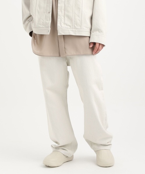 STERNBERG（スタンバーグ）の「ノータックデニムワイドパンツ（デニムパンツ・メンズ・アイボリー/ブラック・X-SMALL/SMALL/MEDIUM/LARGE）」の6枚目の写真