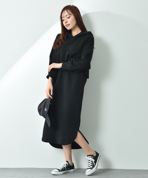 anana(アナナ)の「【anana】ダンボールフリルフーディーワンピース(ワンピース・レディース・ブラック/アイボリー/チャコールグレー・FREE)」の16枚目の写真