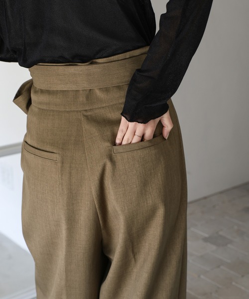 select MOCA Et(セレクトモカエト)の「【Et】Wrap Belt Wide Pants(スラックス・レディース・ライトブラウン/ブラック/ベージュ・LARGE/MEDIUM)」の15枚目の写真