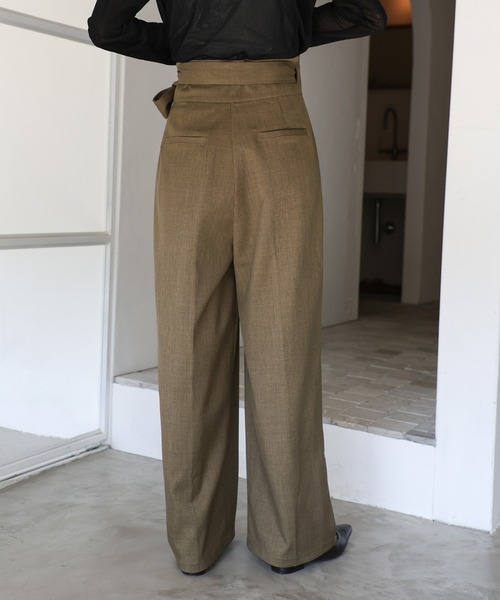 select MOCA Et(セレクトモカエト)の「【Et】Wrap Belt Wide Pants(スラックス・レディース・ライトブラウン/ブラック/ベージュ・LARGE/MEDIUM)」の14枚目の写真