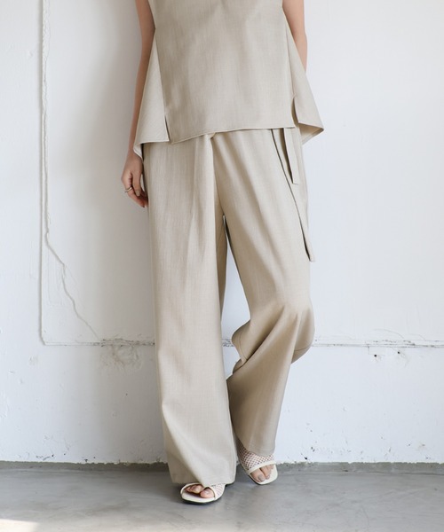 select MOCA Et(セレクトモカエト)の「【Et】Wrap Belt Wide Pants(スラックス・レディース・ライトブラウン/ブラック/ベージュ・LARGE/MEDIUM)」の8枚目の写真