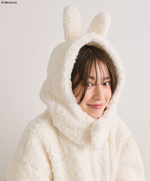 Miffy（ ミッフィー）の「miffyボアブルゾン（ブルゾン・レディース・ブラウン/オフホワイト・FREE）」の7枚目の写真