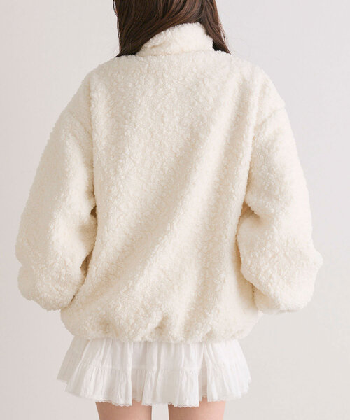 Miffy（ ミッフィー）の「miffyボアブルゾン（ブルゾン・レディース・ブラウン/オフホワイト・FREE）」の4枚目の写真