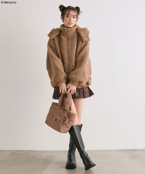 Miffy（ ミッフィー）の「miffyボアブルゾン（ブルゾン・レディース・ブラウン/オフホワイト・FREE）」の13枚目の写真