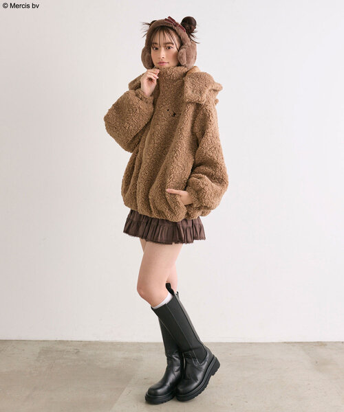 Miffy（ ミッフィー）の「miffyボアブルゾン（ブルゾン・レディース・ブラウン/オフホワイト・FREE）」の12枚目の写真