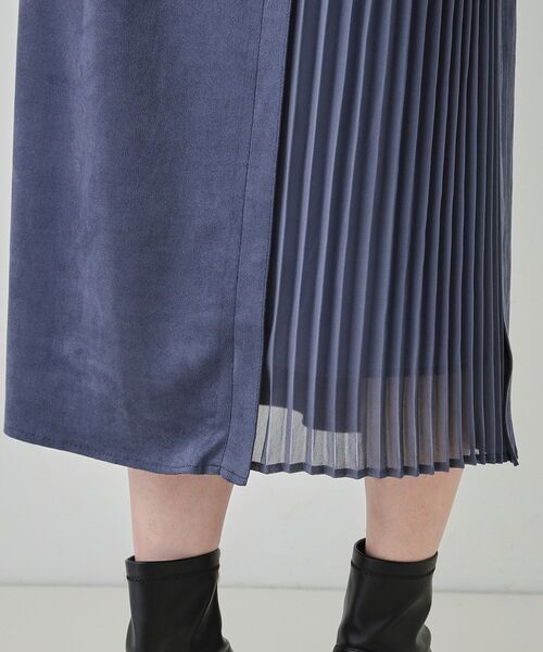 DRESKIP（ドレスキップ）の「【S-LL】共布ベルト付き サイドプリーツ切り替えスカート（スカート・レディース・チャコールグレー/ナチュラル/ブルー・01/02/03/04）」の21枚目の写真